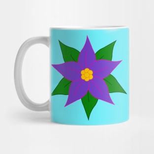 Purple Poinsettia Mug